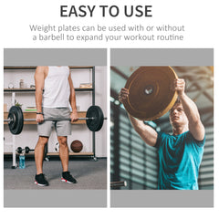 6 PCS Weight Plates Grip Plate Sets for Strength and Weightlifting Training, Barbell Weight Set for Home, 77 Lbs Total