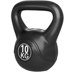 22lb Fitness Kettlebell, Plastic Exercise Weight, Weightlifting Tools with Sand, Handle, Noise Reduction for Home, Gym