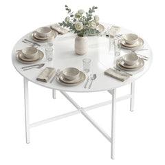 Drop Leaf Table, Folding Dining Table for Small Spaces 80 cm, White