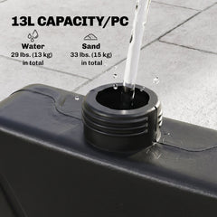 Set of 4 Umbrella Base Weights Outdoor Parasol Holder for Cross Base Portable