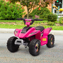 Kids Ride on ATV, 6V Battery Powered Quad Car with Forward, Reverse Switch, for Boys Girls 18-36 Months, Black
