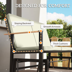 Outdoor Glider Bench for 2 Person, Patio Glider Loveseat with Thick Cushions for Garden Balcony Porch, Dark Grey