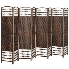 4 Panel Folding Room Divider, Portable Privacy Screen, Wave Fiber Room Partition for Home Office, Black