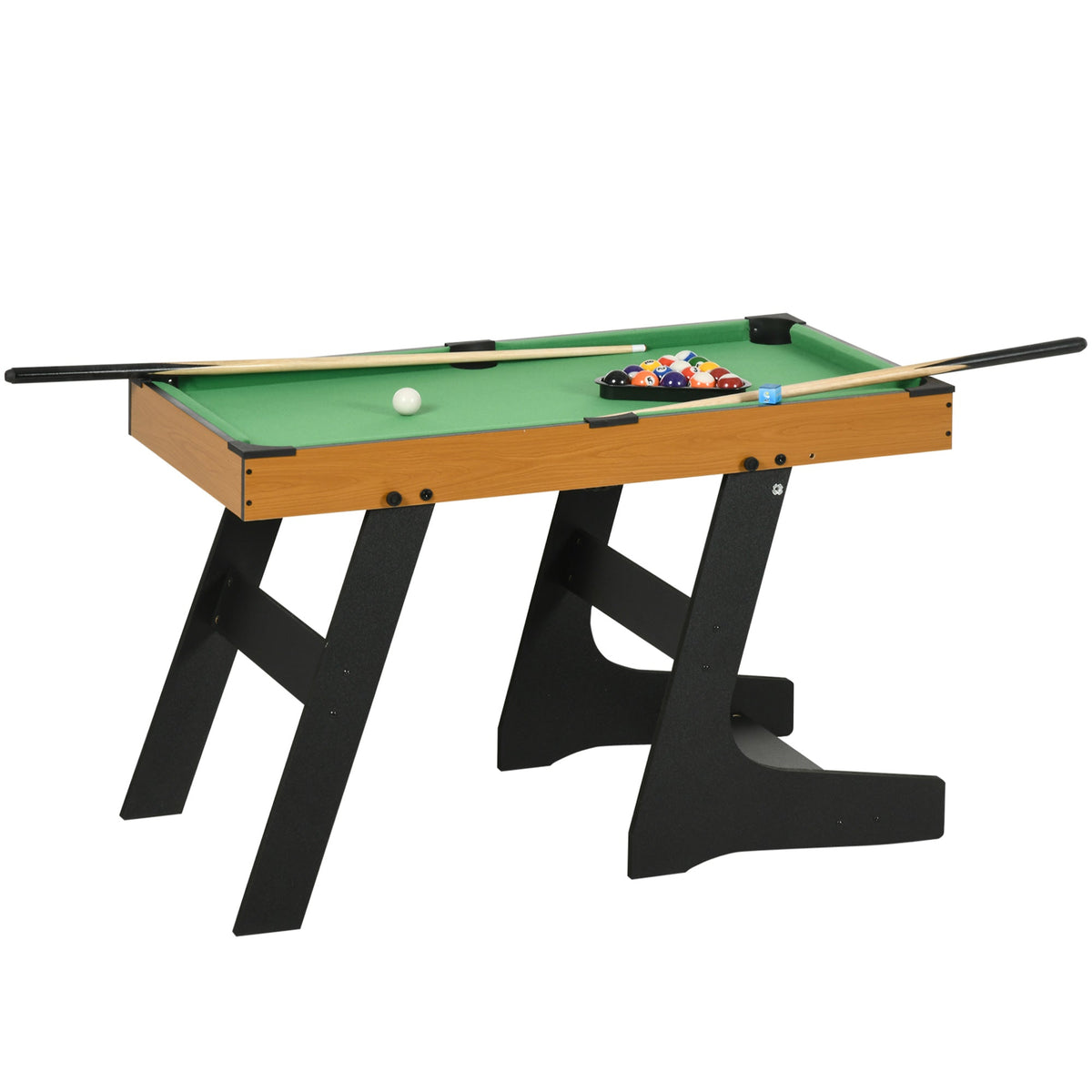 38" Mini Pool Table Set Tabletop Billiards Game with Easy Folding for Storage, with Balls, Cues, Chalk, Brush