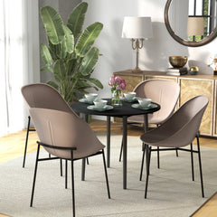 Folding Dining Table, Round Drop Leaf Kitchen Table for Small Spaces with Wood Legs, Oak