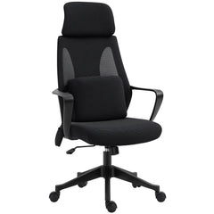 Office Chair High Back, Ergonomic Mesh Computer Chair Executive Task Chair with Massage Lumbar Support & Headrest Rocking