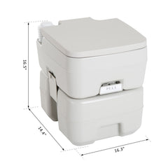 Outdoor Portable Travel Toilet Detachable Flushable Tank Easy to Use 3 Way Pistol for Camping Hiking Boating Roadtripping 5.3 Gallon (20L)