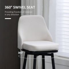 Extra Tall Bar Stools Set of 2, Modern 360° Swivel Barstools, Dining Room Chairs with Steel Legs Footrest, Charcoal Grey