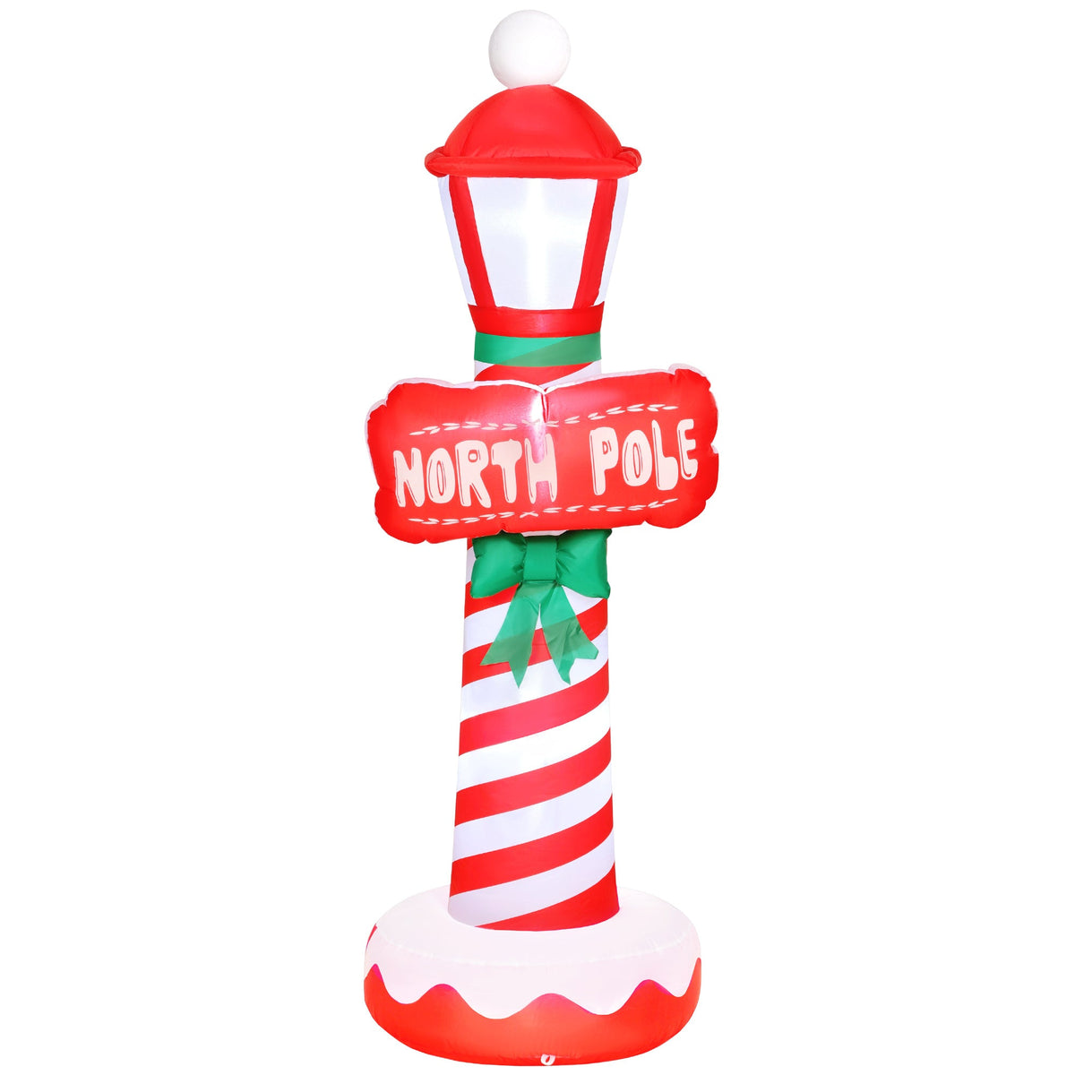 6FT Christmas Inflatable Decoration, Inflatable Lighthouse Xmas Blow Up Decor with LED Lights for Yard, Lawn, Garden