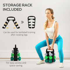 40 LBS Hex Dumbbell Set with Vertical Rack, Adjustable Dumbbells, Hand Weights for Home Gym Strength Training, Green