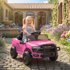 12V Ride on Car, Licensed Dodge RAM 3500 Electric Vehicle with Remote Control, Suspension for 3-5 Years, Black