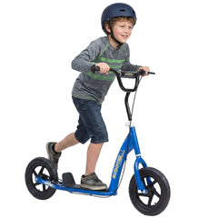 Kids Scooter with 12" EVA Big Tires, Street Bike Bicycle for Teens with Adjustable Height Handle for 5-12 Year Old, Pink