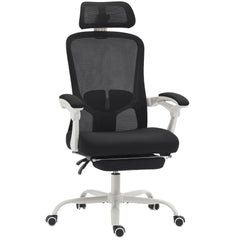 Ergonomic Office Chair, Mesh Reclining Desk Chair with Adjustable Lumbar Support, Headrest, Beige