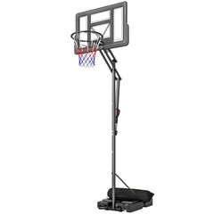 Basketball Hoop, 7.7 FT to 10 FT Adjustable, Portable Basketball Goal with 43'' Shatterproof Backboard,Fillable Base