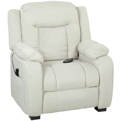 Massage Recliner Chair with Quiet Brushless Motor Pet-Friendly Fabric Power Recliner with 2 Memory Positions Brown