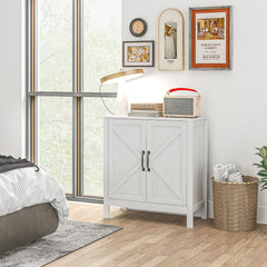 Sideboard Buffet, Kitchen Storage Cabinet with Barn Door and Adjustable Shelves, Storage Pantry, Black Oak