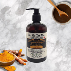 Liquid African Black Soap Turmeric 12oz