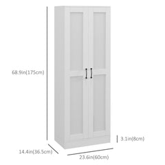 69" Tall Pantry Cabinet with Adjustable Shelves, Modern Kitchen Pantry Cabinet with Soft Close Doors, Black