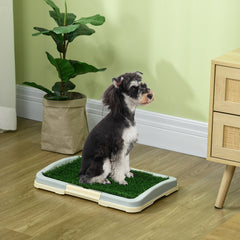 Puppy Training Pad, Indoor Portable Puppy Pad, with Artificial Grass, Grid, Panel, Tray, 18.3" x 13.4"