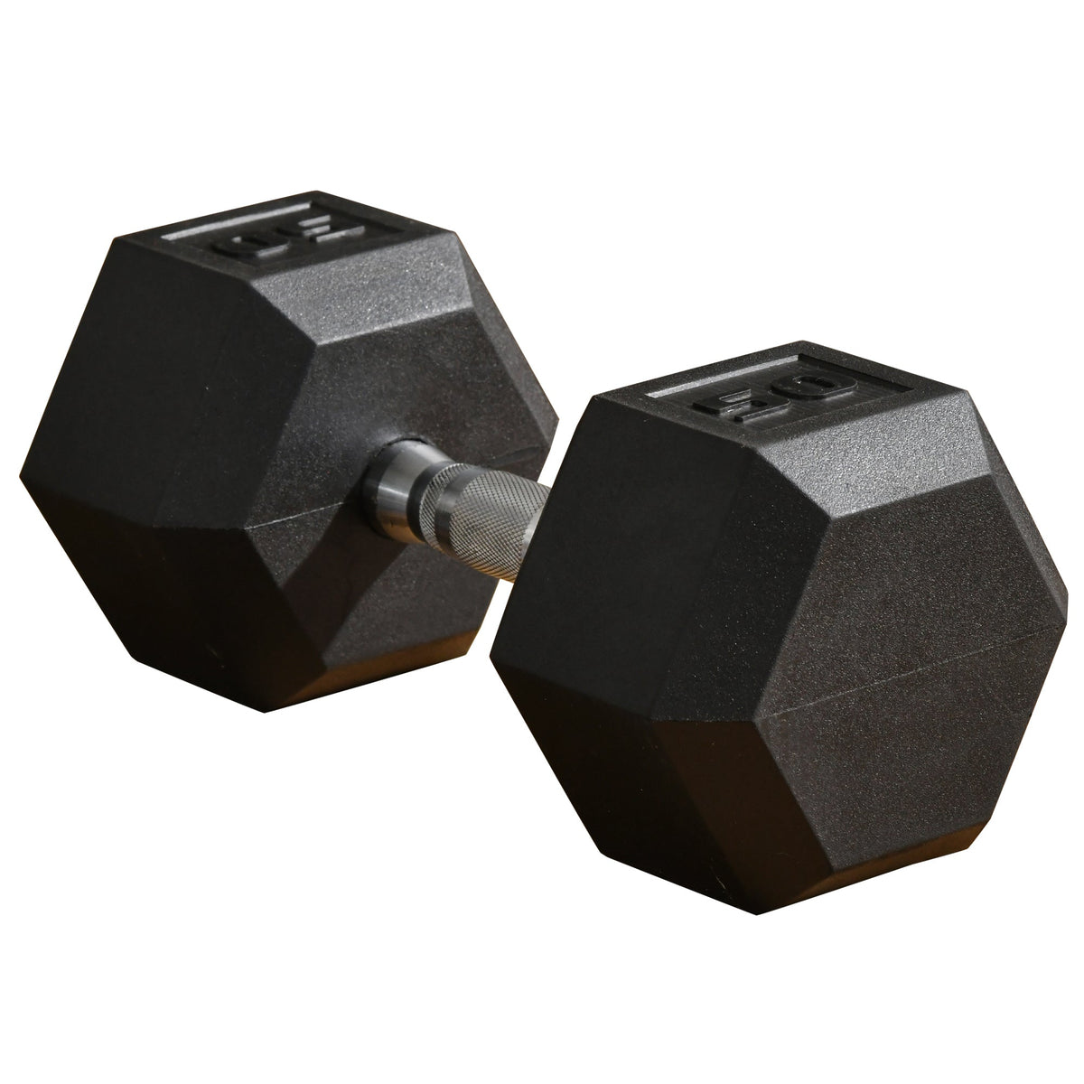 50lbs Rubber Hex Dumbbell, Weight Dumbbell Hand Weight Barbell for Body Fitness Training for Home Office Gym, Black