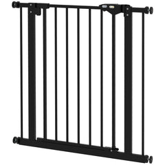 30 Inch Tall Pet Gate with Door Dog Gate and Barrier Indoor for Stairs Includes 7", 8", 12" Extensions Kit
