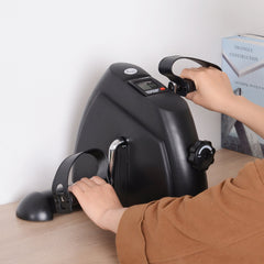 Portable Mini Pedal Exercise Bike Indoor Cycle Fitness Arm Leg w/ LCD Display, Black