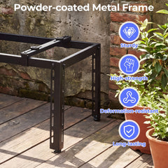 Mini Split Ground Stand Adjustable for 9000-36000 BTU Ductless Air Conditioners Heat Pump-Black