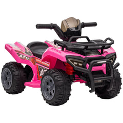 Kids Ride-on ATV Quad Bike Four Wheeler Car with Music, 6V Battery Powered Motorcycle for 18-36 Months, Black