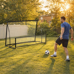 2-in-1 Portable Soccer Rebounder Net, Dual-Sided and Foldable Bounce Back Net with Carry Bag for Soccer Baseball