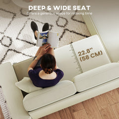 Corner Sofa with Changeable Chaise, Corduroy L-Shaped Sectional Sofa with Pocket Spring, 2 Pillows, Charcoal Grey