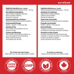 Nutridom GABA 750mg, 120 VCaps