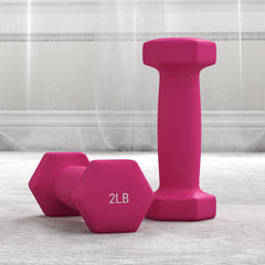 2 x 2 lbs., 2 x 3 lbs., 2 x 5 lbs. Dumbbells Set with Dumbbell Rack, Hand Weights for Home Gym Training