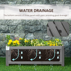 Foldable Elevated Planter Box, Wooden Raised Garden Bed for Backyard, Patio to Grow Vegetables, Herbs, Flowers, Natural