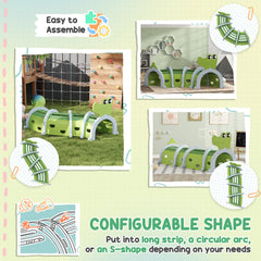 Crocodile Design Tunnel for Kids to Crawl Through, for 3-6 Years, Green