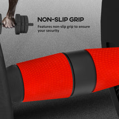 44lbs 2-in-1 Adjustable Dumbbells Weight Set, Dumbbell Hand Weights Barbell for Body Fitness, Lifting Training for Home, Office, Gym, Black and Red