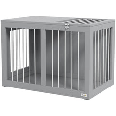 31.5" Dog Crate Furniture with Double Doors, for Medium Dogs, Grey
