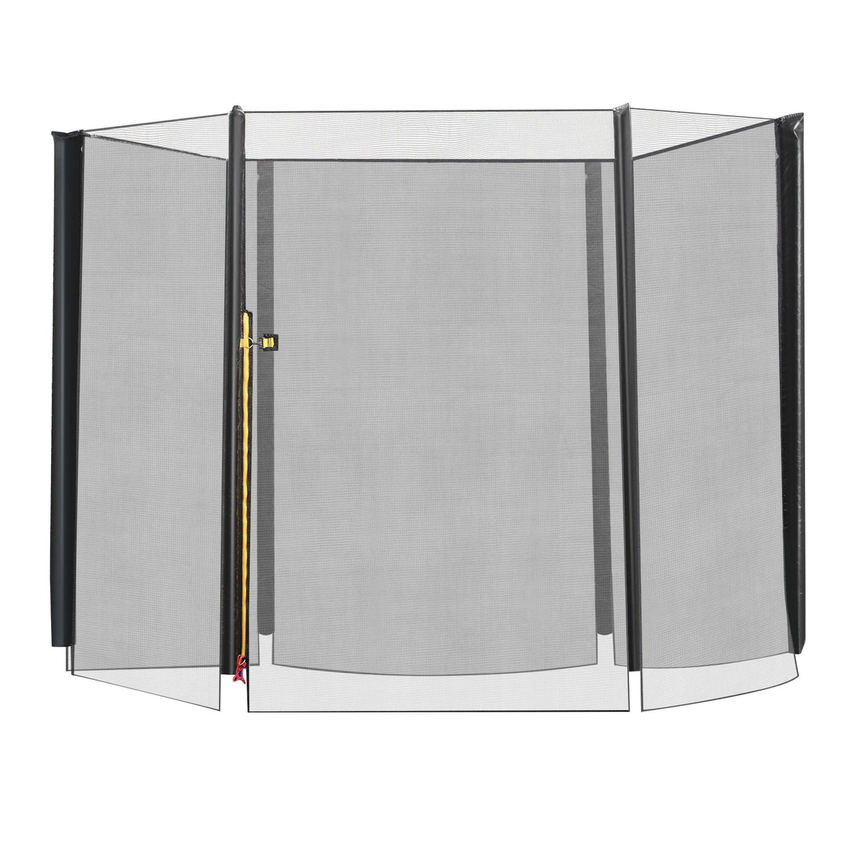 8FT Round Trampoline Enclosure Net Outdoor Bounce Safety Net Replacement for 6 Poles Black