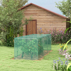 Galvanized Steel Crop Cage, Plant Protection Tent with Zippered Door, 4' x 4', Black