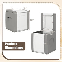 Outdoor Deck Box with Lid for Packages and Garden-Gray