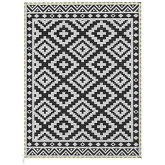 Outdoor Rug Carpet Reversible Plastic Straw Rug with LED Lights 12' x 9'