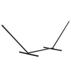 11.8'L Hammock Stand Extra Long Heavy Duty Straight Pole Day Bed Swing Metal Frame Simple Set Up Garden Outdoor Camping Picnic Use Black