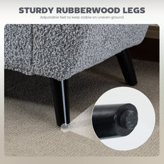 Upholstered Storage Bench with Arms, Modern Ottoman Bench for Bedroom, Entryway, and Living Room, Black