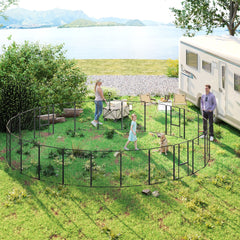 24 Panel 31.5" Height Heavy Duty Dog Playpen for Small Medium Dogs, Grey