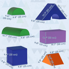 11 Piece Soft Play Blocks Kids Climb and Crawl Gym Toy Foam Building Light Colour