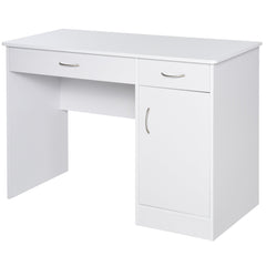 Computer Desk with Storage Drawers, Study Writing Table with Cabinet Adjustable Shelf for Home Office Workstation Bedroom, Black