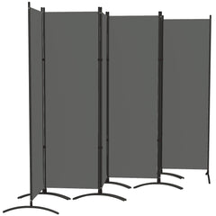 6 Panel Folding Room Divider, UV30+ Privacy Screen, Indoor Outdoor Privacy Panel with Stable Base, Beige