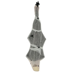 55.9 Inch/4.7ft Life Size Outdoor Halloween Decoration Hanging Mummy with Spider Web, Animated Prop Decor with Sound and Motion Activated, Light Up Eyes, Creepy Sound