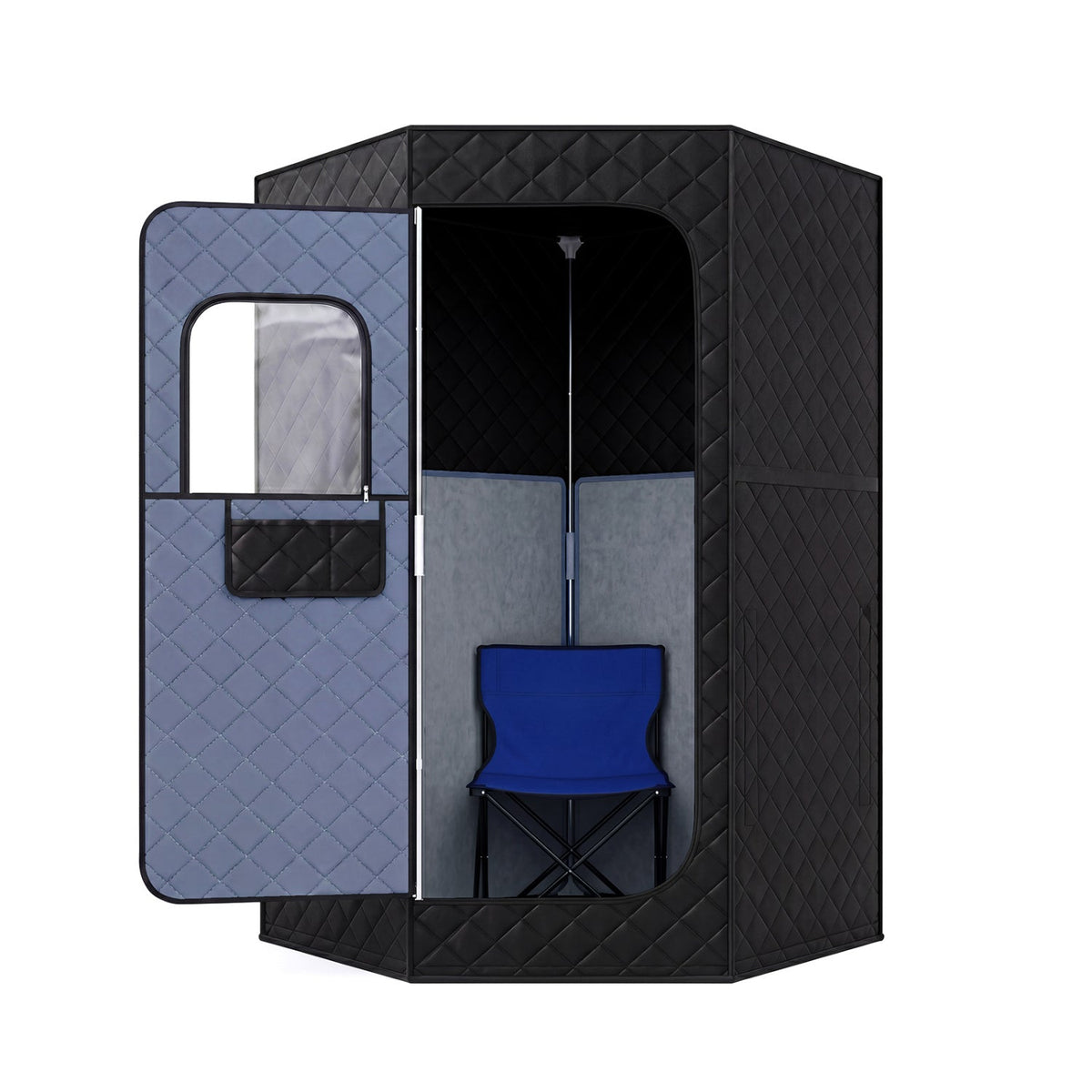 Portable Far Infrared Sauna Box for Home Full Body Sauna Tent-Black