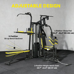 Multifunction Power Tower for Back, Chest, Arms & Leg Workouts All-in-One Home Gym with Weight Stack and Pulley System for Full Body Training