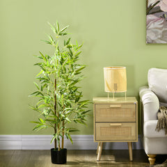 4ft Artificial Tree, Indoor Fake Bamboo with Pot, for Home Office Living Room Decor